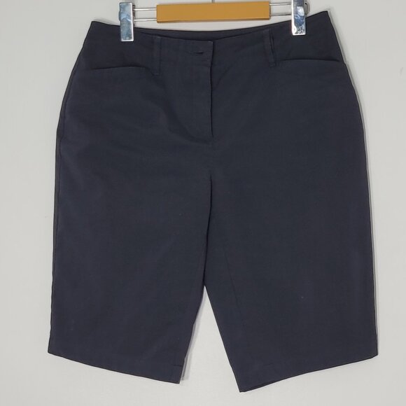 Protex Women's Black Shorts Zipper Front Pockets Classic Golf Shorts Size 6 - Picture 1 of 13